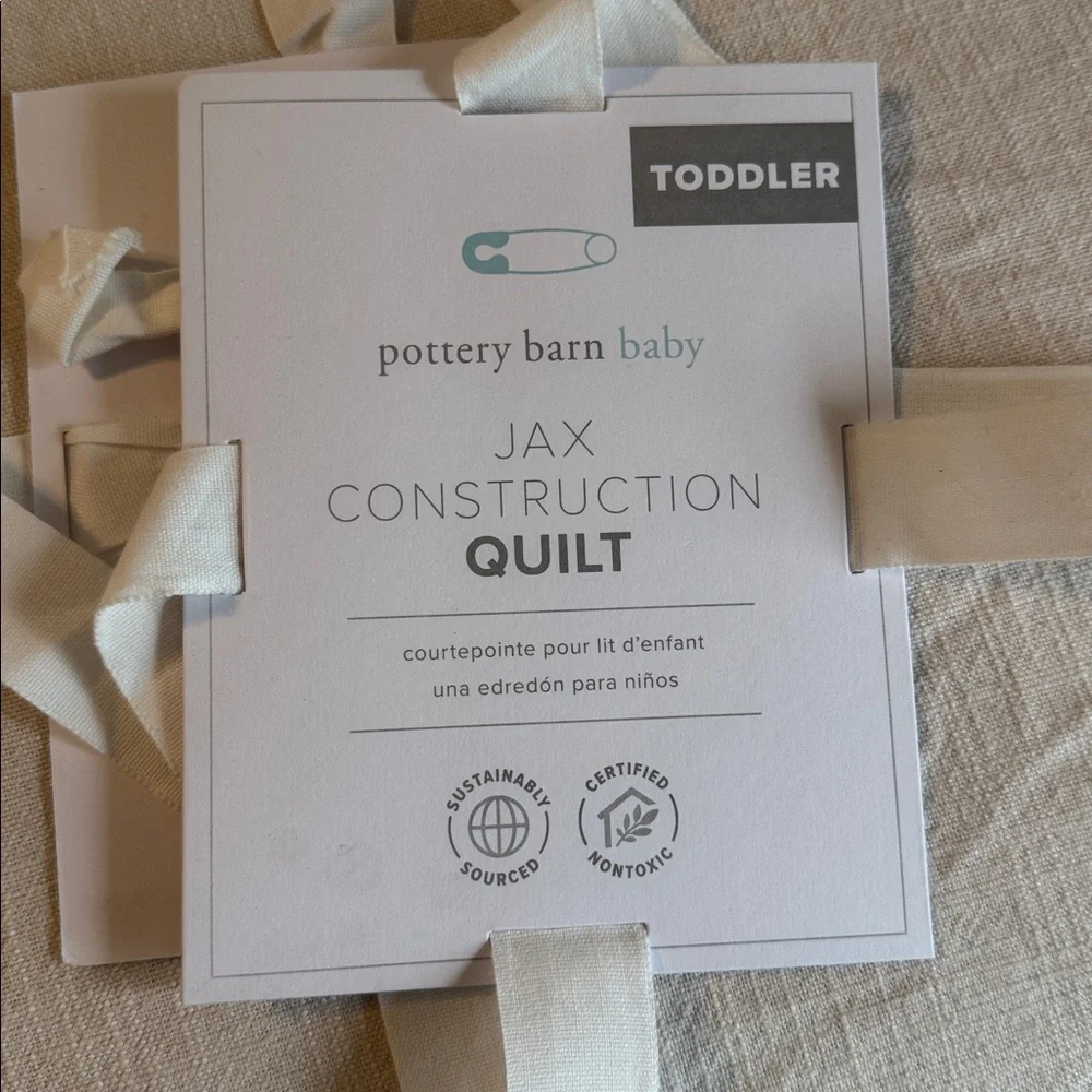 Pottery Barn Jax Construction Toddler Quilt